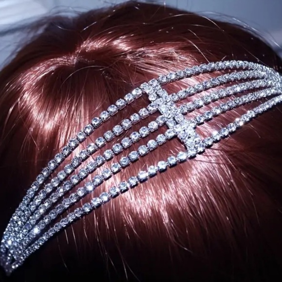 Silver Rhinestone Headband Hair Accessory main image 4